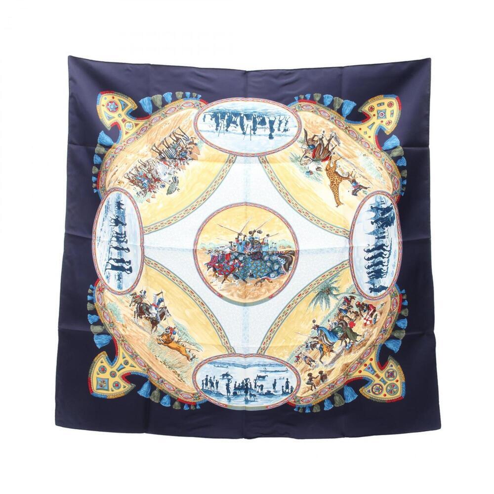 HERMES Blue Silk Scarf